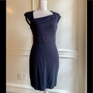 Calvin Klein Asymmetrical Navy Dress